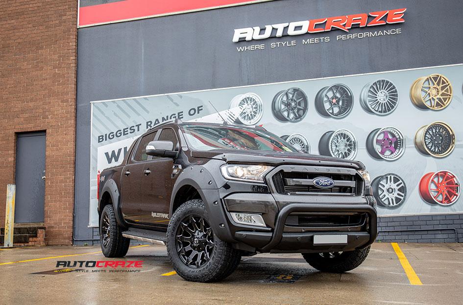 FORD RANGER BATTLE AXE GLOSS BLACK MILLED ACCENTS